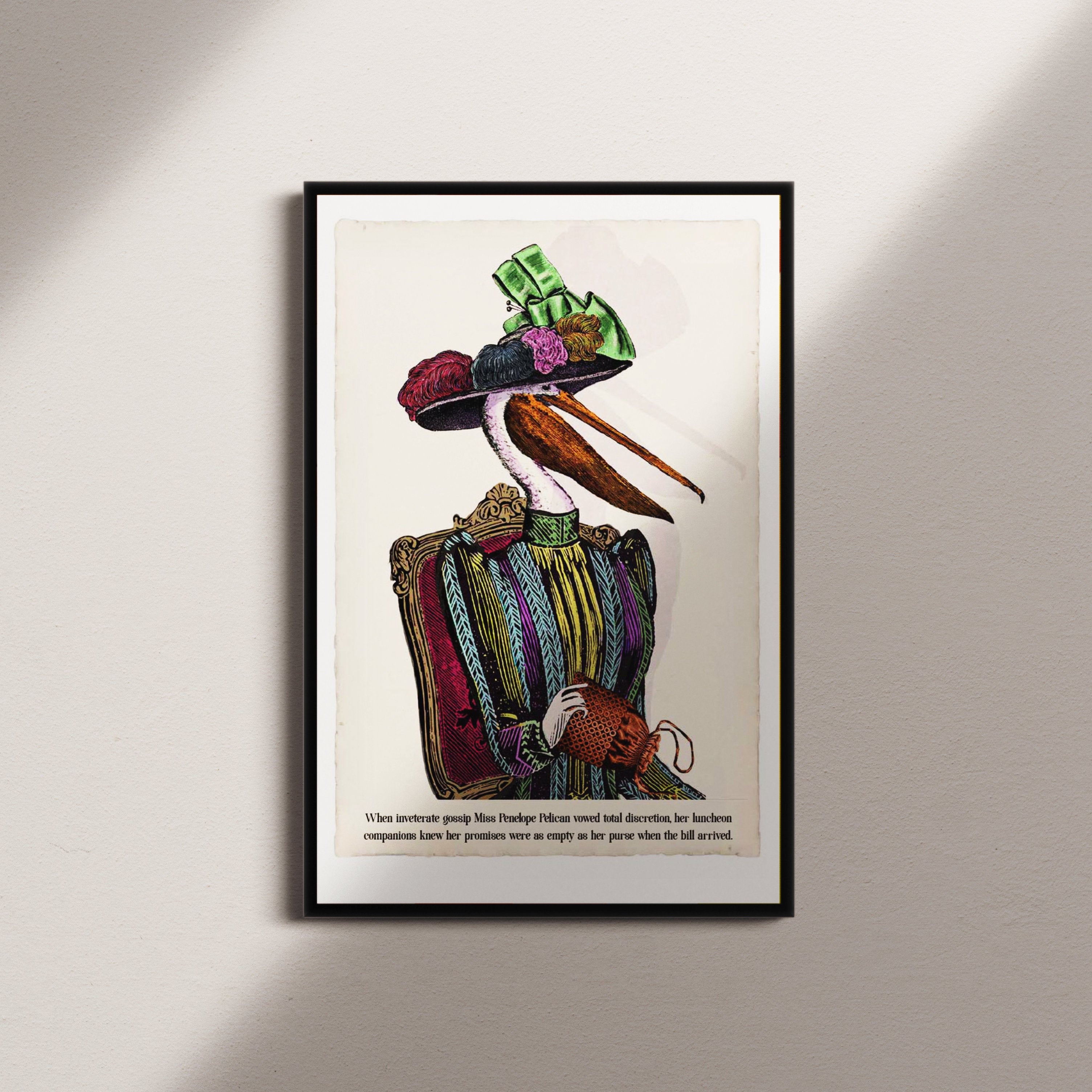Miss Penelope Pelican Print